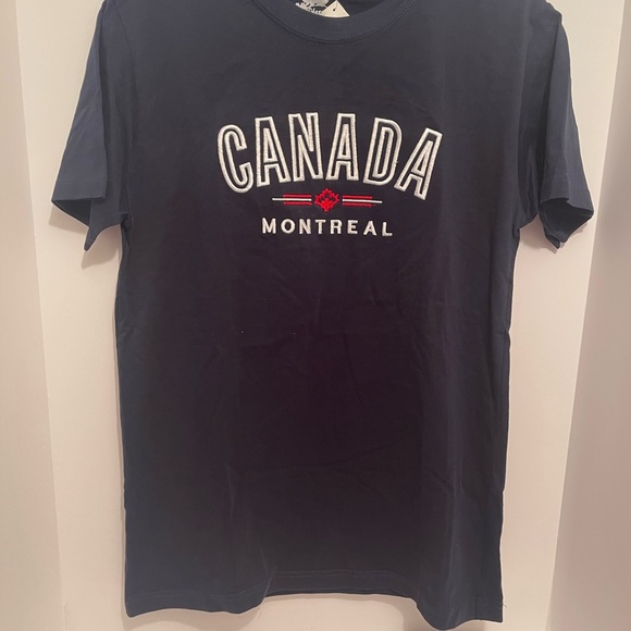 Canada, Montreal T-Shirt, Men’s Size S, Navy Blue, Short Sleeve, Crew NWT - Picture 2 of 6